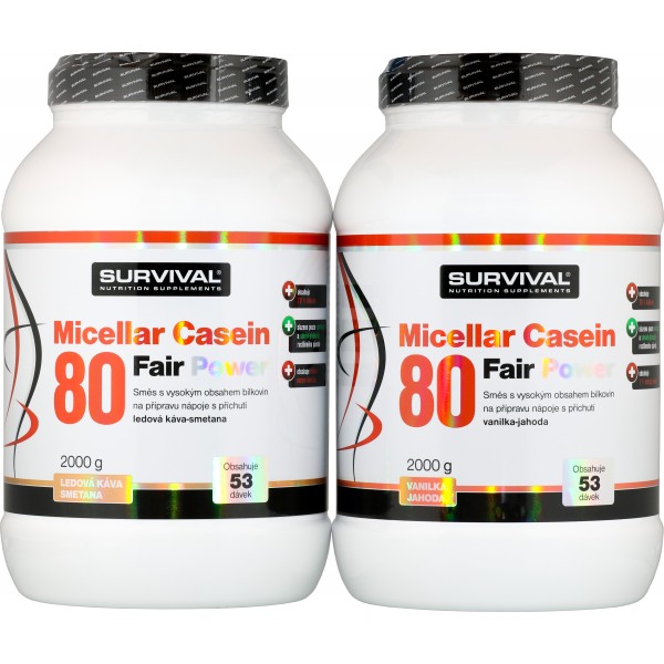 Micellar Casein 80 Fair Power vanilka-jahoda 2000 g